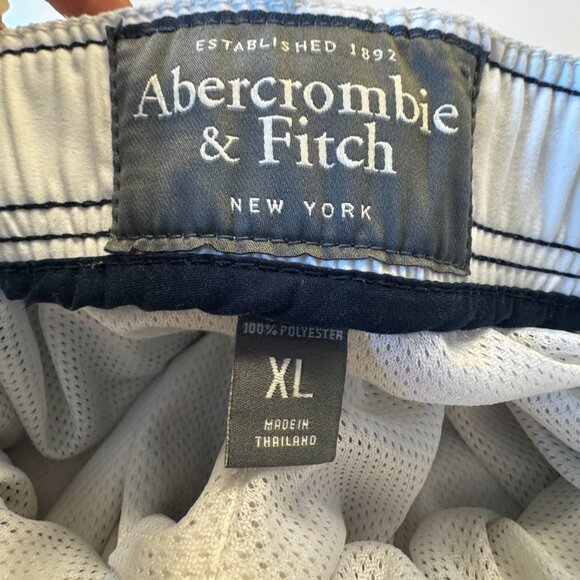 VTG Y2K Abercrombie & Fitch Cargo Swim Shorts Mens XL Blue Green Gray Plaid - Picture 11 of 12
